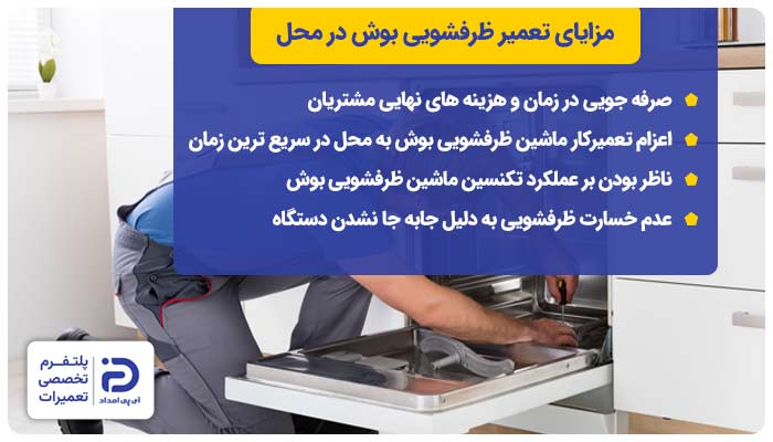 مزایای تعمیر ظرفشویی بوش در محل