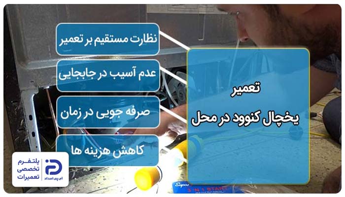 مزایای تعمیر یخچال کنوود در محل