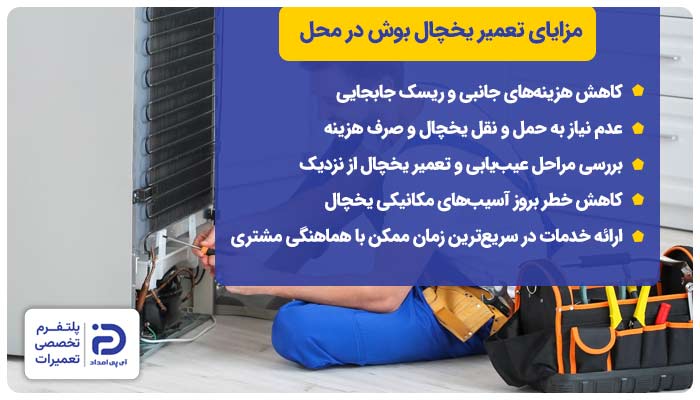 مزایای تعمیر یخچال فریزر و ساید بوش در محل