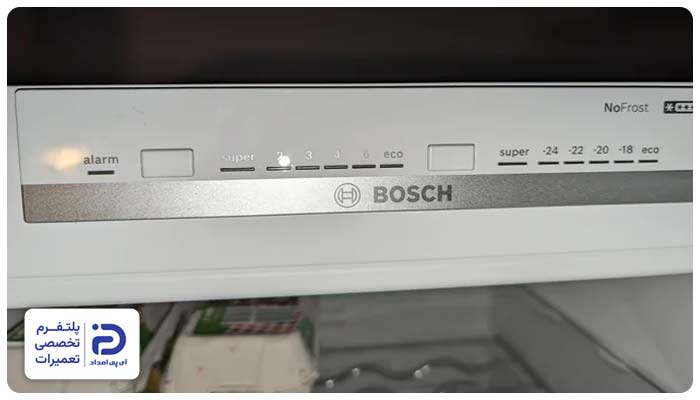 روشن شدن چراغ آلارم یخچال بوش