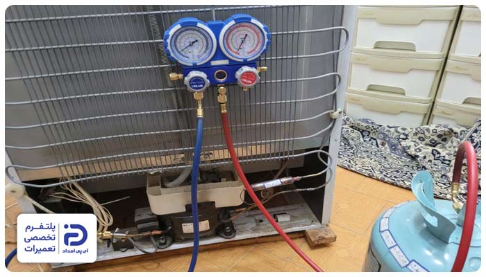 شارژ گاز یخچال بوش