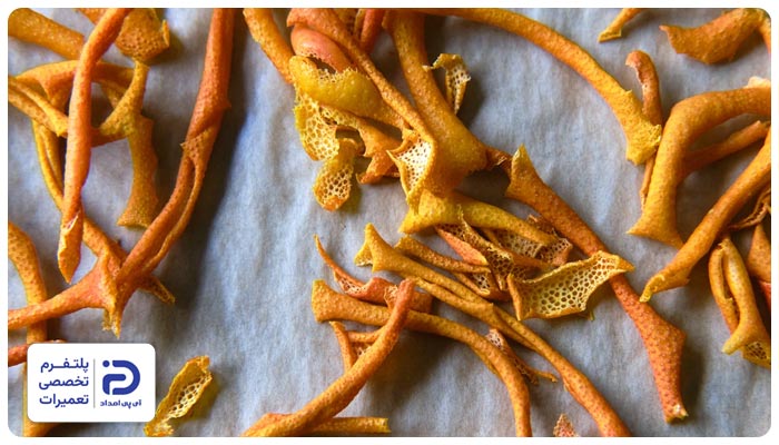 خشک کردن پوست لیمو، پرتقال در مایکروفر