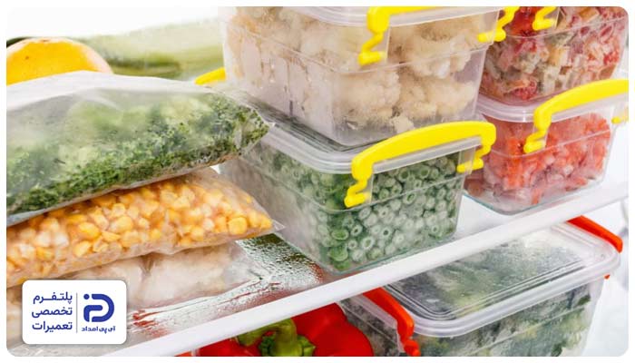 یخ زدن مواد غذایی در یخچال جنرال الکتریک