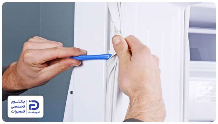 تعویض لاستیک درب یخچال سامسونگ
