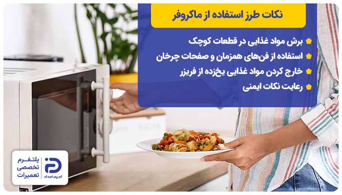 نکات طرز استفاده از ماکروفر