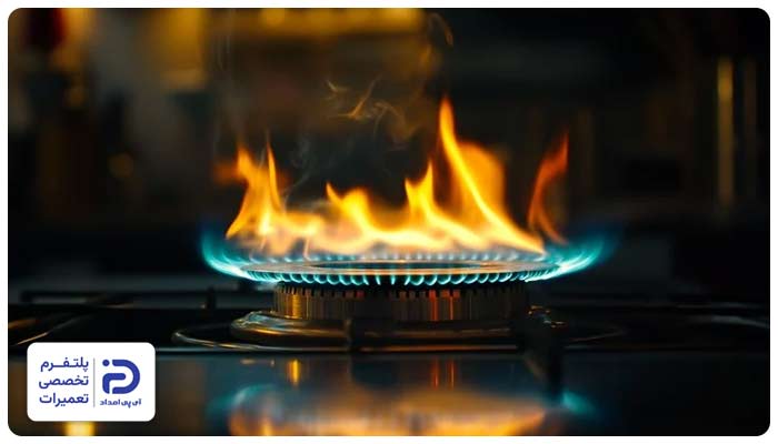 زرد یا نارنجی بودن شعله گاز آلتون