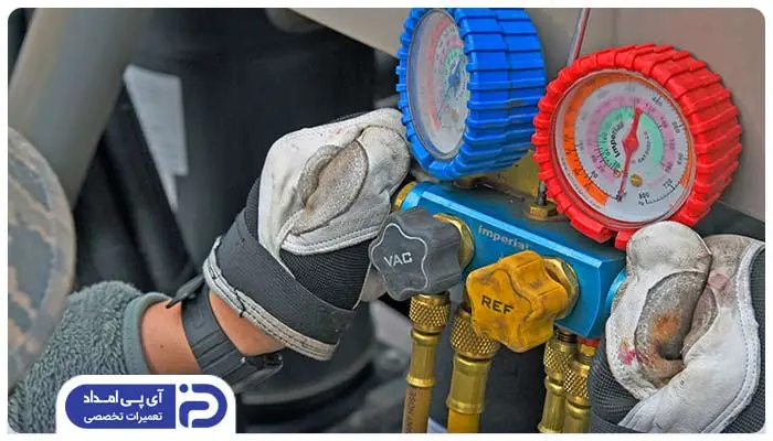 بررسی نهایی و بستن مدار پس از شارژ گاز یخچال