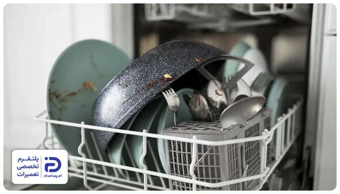 چیدمان نامناسب ظروف از دلایل حل نشدن قرص ظرفشویی