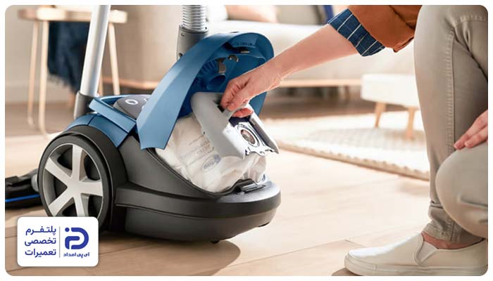 پر بودن کیسه علت داغ کردن جاروبرقی