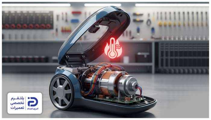 گرم شدن بیش از حد موتور علت کار نکردن جاروبرقی