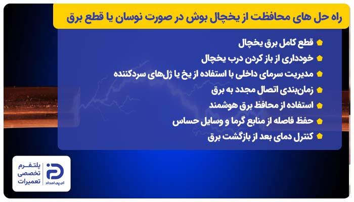 راه حل های محافظت از یخچال بوش در صورت نوسان یا قطع برق