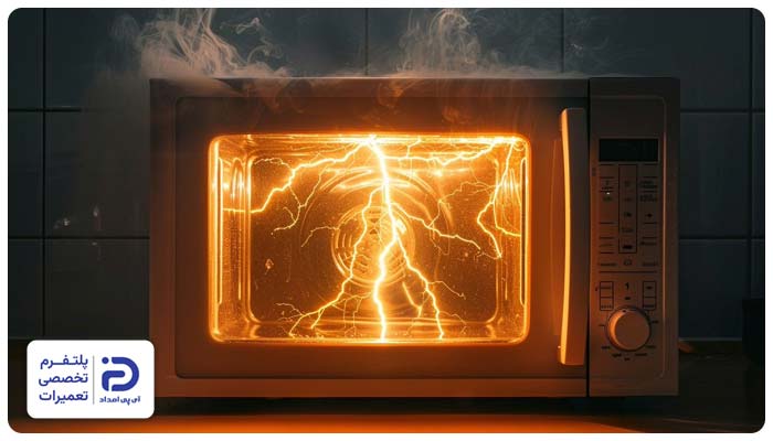 جرقه زدن داخل مایکروفر بایترون