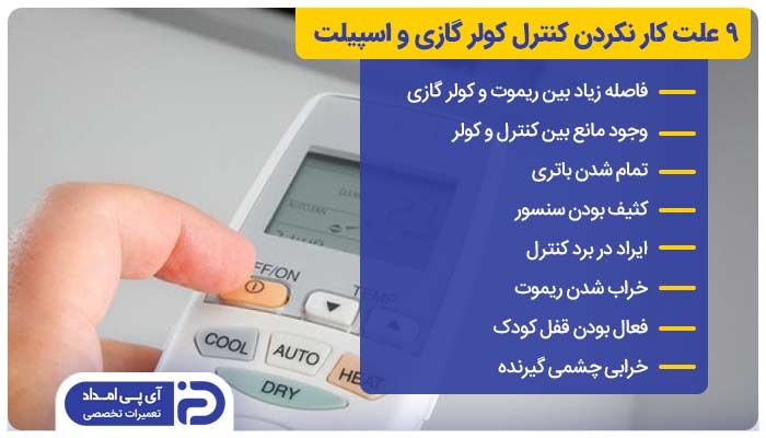 9 علت کار نکردن کنترل کولر گازی و اسپیلت + راه‌حل