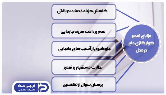 مزایای خدمات کولرگازی و اسپیلت هایر در محل