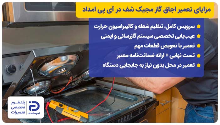 مزایای تعمیر اجاق گاز مجیک شف در آی پی امداد