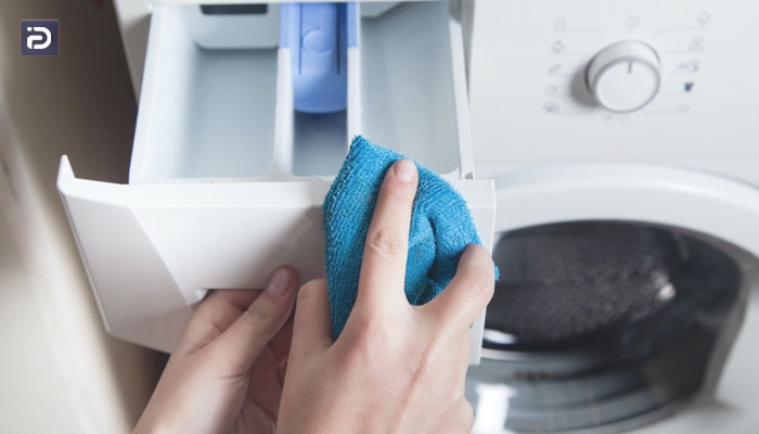 نحوه تمیز کردن محفظه جاپودری ماشین لباسشویی