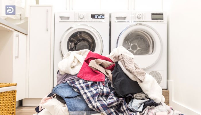حجم بالای لباس ها و تایم کم برای شست و شو باعث تمیز نشستن لباس در لباسشویی می شود