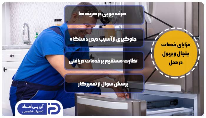 تعمیر یخچال فریزر و ساید ویرپول در محل