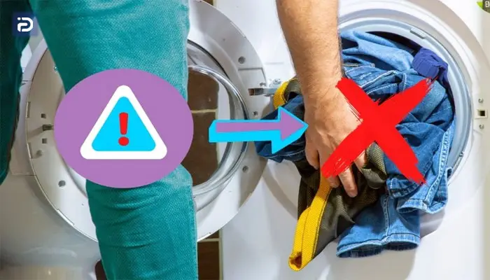 قرار دادن لباس بیش از ظرفیت لباسشویی