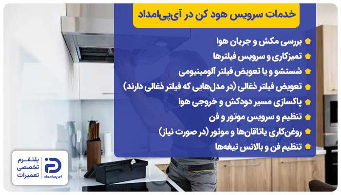 خدمات سرویس هود کن در آی‌پی‌امداد