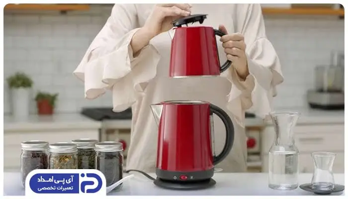 1. قرار نگرفتن صحیح کتری و قوری در جای خود