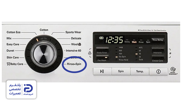 برنامه Rinse + Spin در لباسشویی ال جی