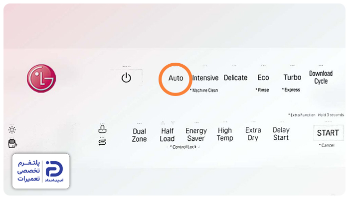 برنامه Auto یا شستشوی خودکار ماشین لباسشویی ال جی