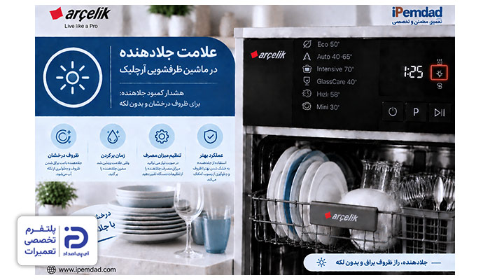 علامت جلادهنده ماشین ظرفشویی آرچلیک