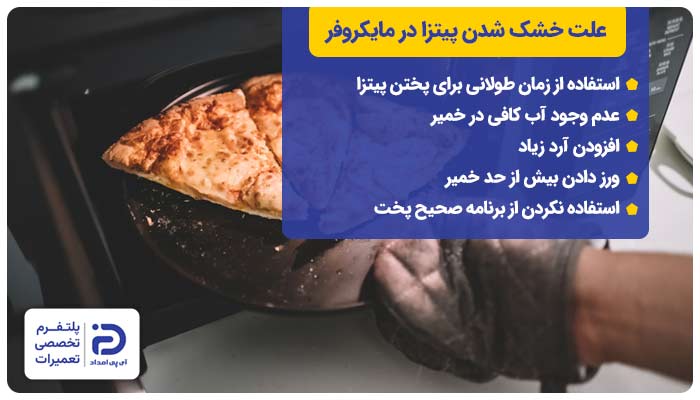 علت خشک شدن پیتزا در مایکروفر
