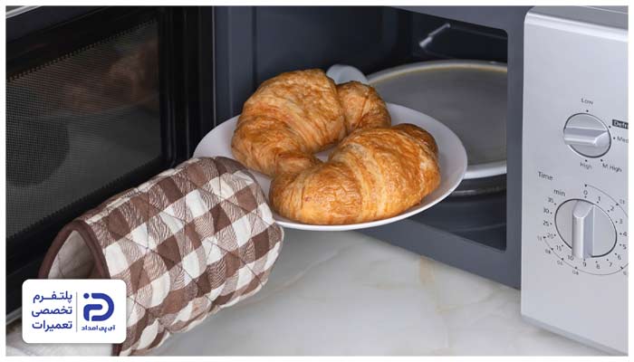 گرم کردن نان در مایکروفر