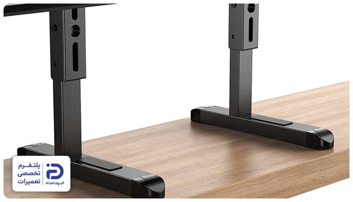 محکم کردن پایه تلویزیون  روی میز 