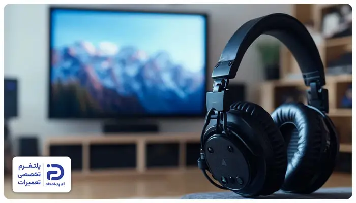 اتصال هدفون و لوازم جانبی علت صدا نداشتن تلویزیون