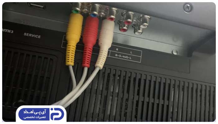 4. ایراد در کابل های ورودی صدای تلویزیون