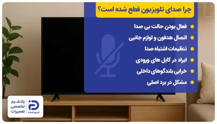 چرا صدای تلویزیون قطع شده است؟