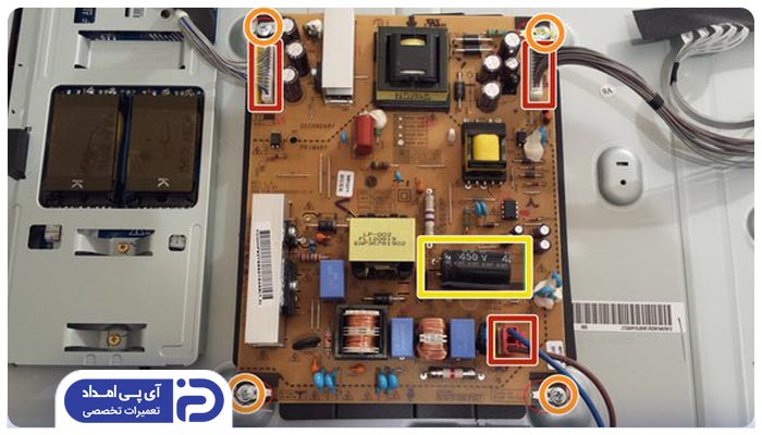 تعمیر برد پاور تلویزیون مارشال