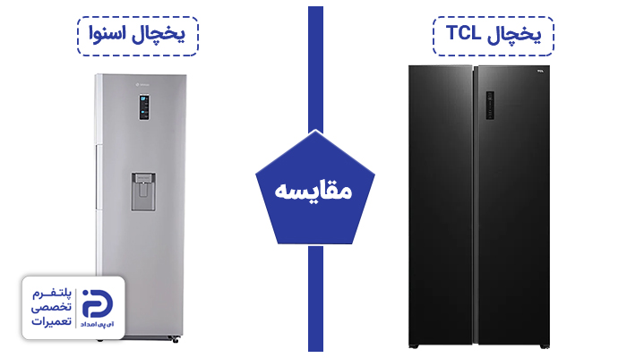 مقایسه یخچال تی سی ال با اسنوا