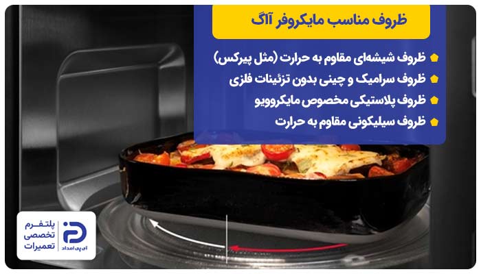 ظروف مناسب مایکروفر آاگ