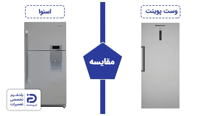 مقایسه یخچال وست پوینت و یخچال اسنوا