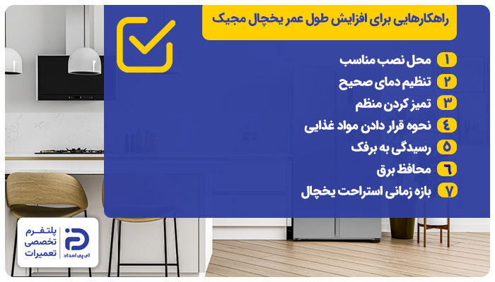 نحوه افزاش طول عمر یخچال مجیک