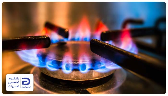 قرمز شدن شعله اجاق گاز داتیس