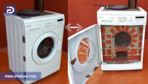 ویدیو تبدیل ماشین لباسشویی به اجاق گاز