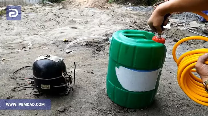 ساخت کارواش با کمپرسور یخچال