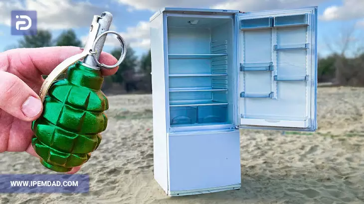 ویدئو چالش انفجار در یخچال