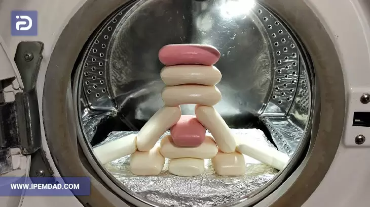 ویدیو صابون در ماشین لباسشویی