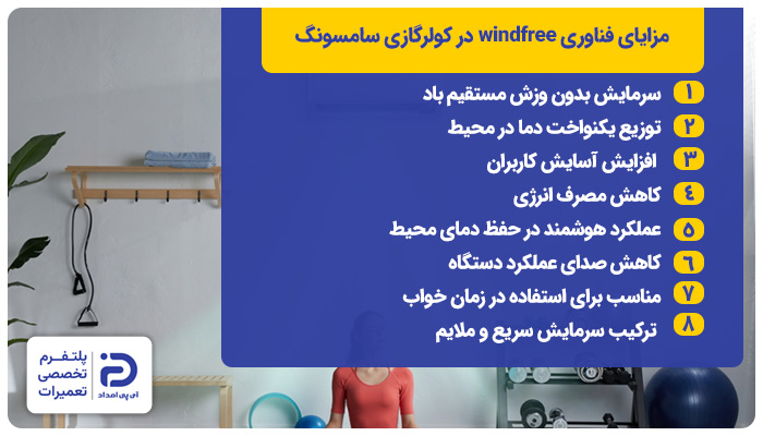مزایای فناوری بدون باد (windfree) در کولرگازی سامسونگ