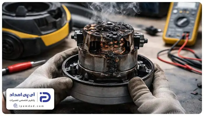 تشخیص سوختگی موتور جاروبرقی