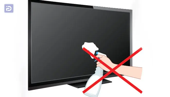 عدم استفاده از شیشه پاک کن برای تلویزیون