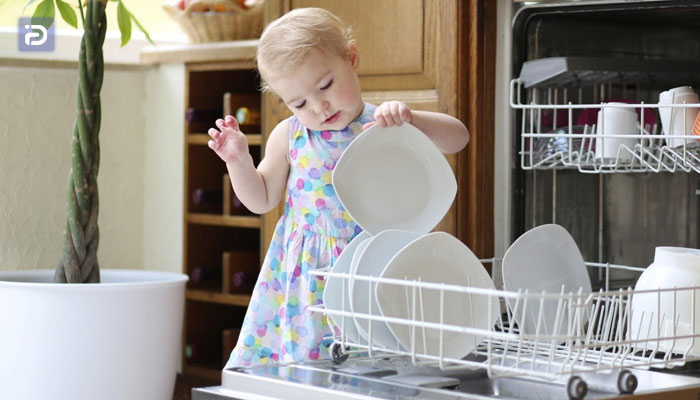 چگونه قفل کودک ظرفشویی را فعال کنیم