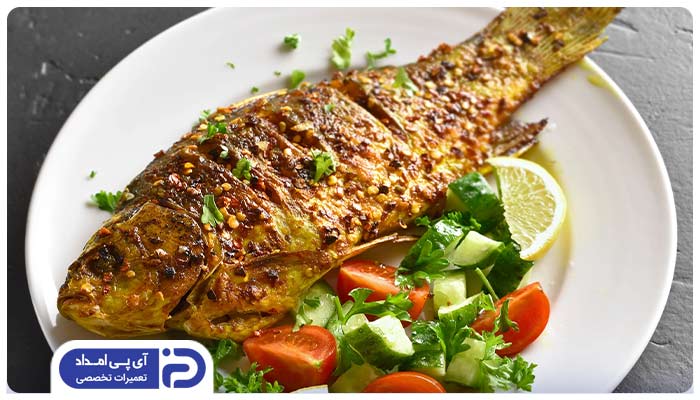 طریقه پخت ماهی سوخاری در فر گاز