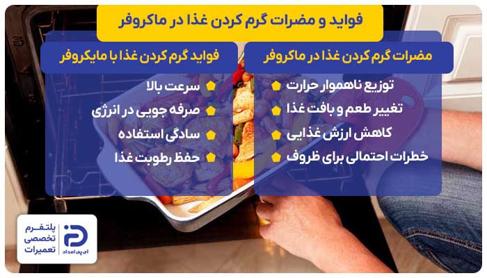 فواید و مضرات گرم كردن غذا در ماكروفر
